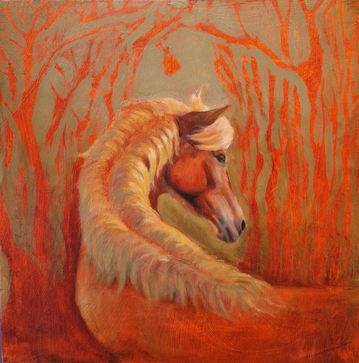 "I lysningen" Oil on wood 2025